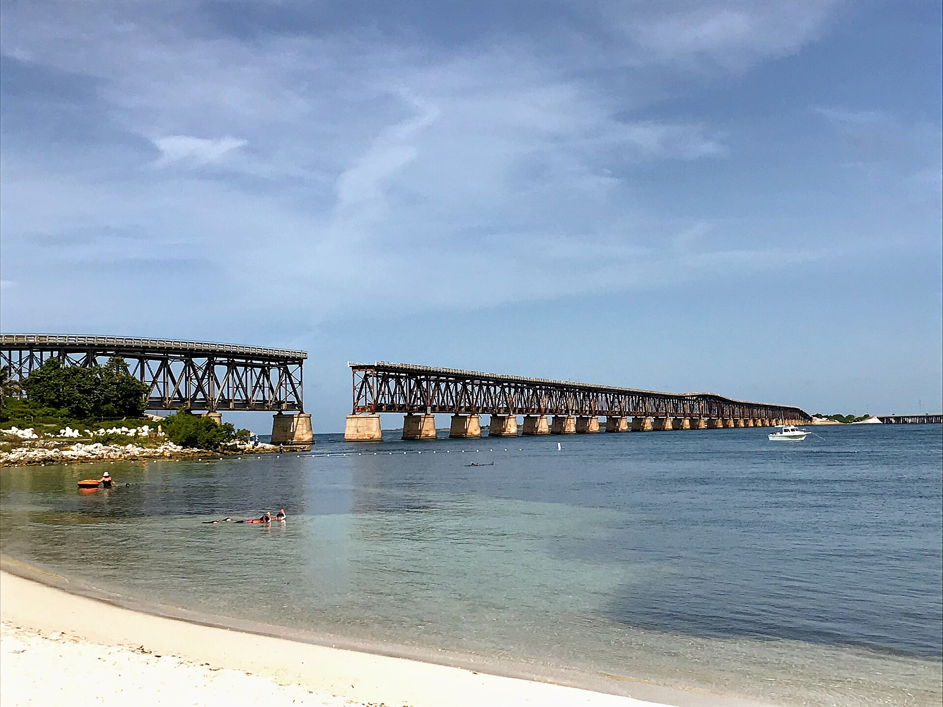 Calusa Beach with the Old Bahia Honda Bridge in the background Florida Keys