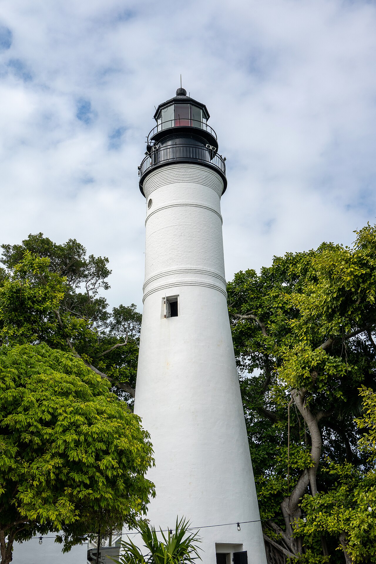 Key West Lighthouse historic white lighthouse against blue sky Florida Keys